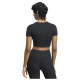 Adidas Γυναικεία κοντομάνικη μπλούζα Essentials Ribbed Cropped Top
